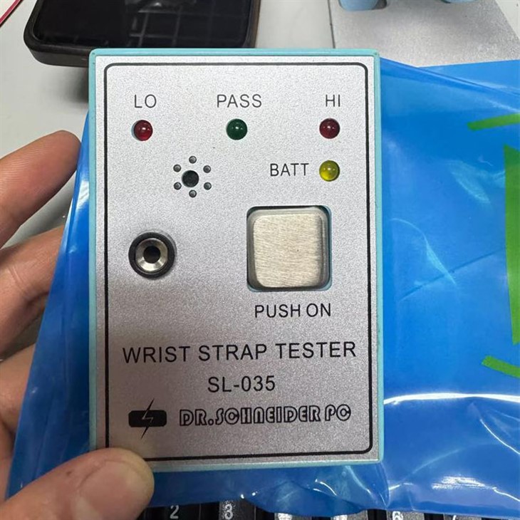 Testador de pulseira antiestática